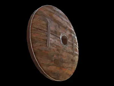 Wagon Wheel 5 Low-poly 3D model