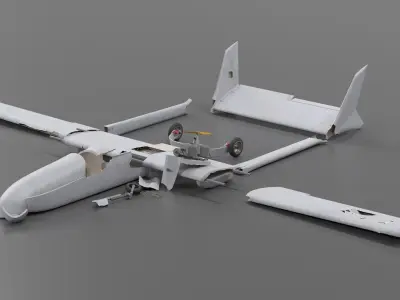 Mugin 5 Drone Crashed 3D model