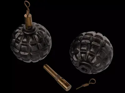 Kugelhandgranate Model 1913 Low-poly 3D model