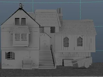 beatiful house Low-poly 3D model