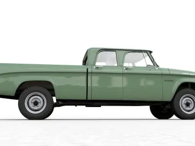 Dodge Power Wagon Crew Cab Truck 1964 3D model