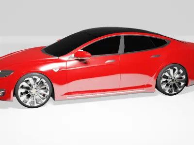 Tesla Model X - PBR Model 3D model