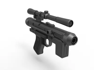 Death trooper Light Repeating Blaster pistol SE-14R 3D model