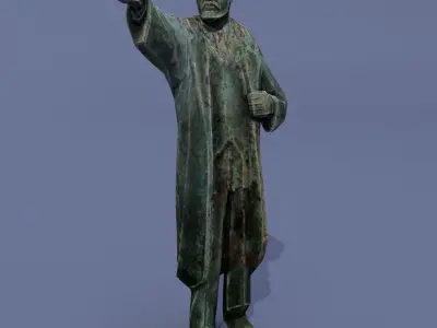 Two monuments of Lenin 3D model