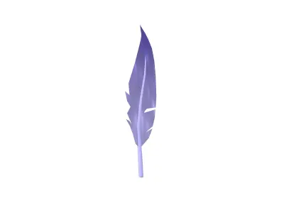 Feathers v1 005 Low-poly 3D model