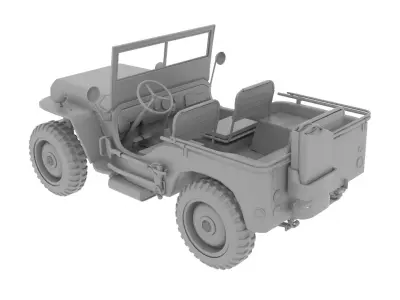  3 pack militay vehicles Low-poly 3D model