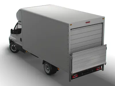 Iveco Daily Luton Box Tail Lift 2014 3D model