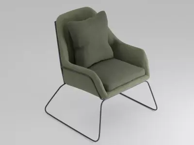 armchair chair with legs Free 3D model