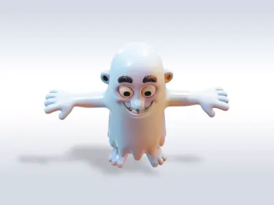 Cheerful Ghost Boy Character 3D model
