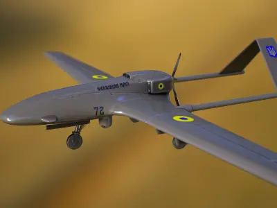 Bayraktar TB2 Low-poly 3D model