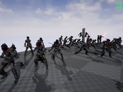 Cyborg Ninja - Shadows Series Low-poly 3D model