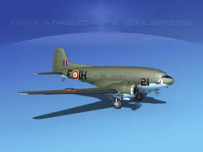 Douglas C-47 Dakota France 3D model