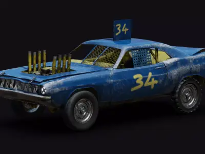 Demolition Derby Car Free 3D model