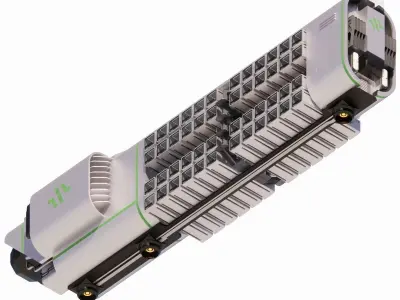 Sci-fi Airship Barge 004 3D model