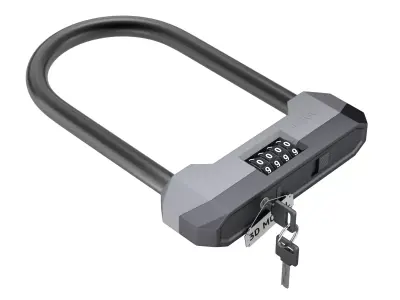Combination Bicycle U-Lock 3D model