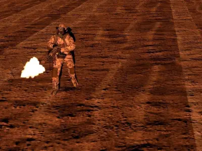 Russian Soldier Low-poly 3D model