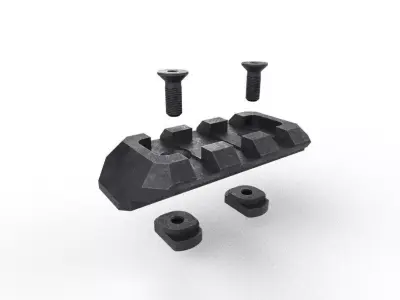 M-Lock Rail 01 Low-poly 3D model