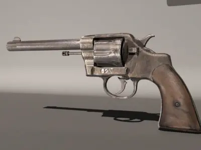Colt Revolver 1892 Low-poly 3D model