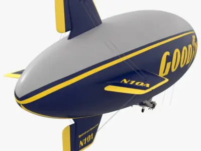 Good Year Blimp zeppelin 3D model