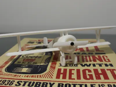 1916 French Biplane Nieuport 17 3D print model