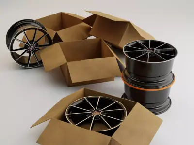 Modern and game-ready Rim 002 Low-poly 3D model