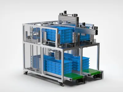 Automatic Motor Rotor Feeding Machine 3D model