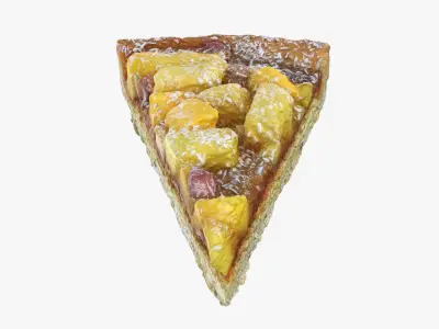 Tropical Fruit Tart 3D model