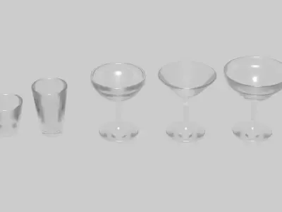 Glassware Free low-poly 3D model