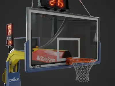 Basketball Hoop System 3D Model