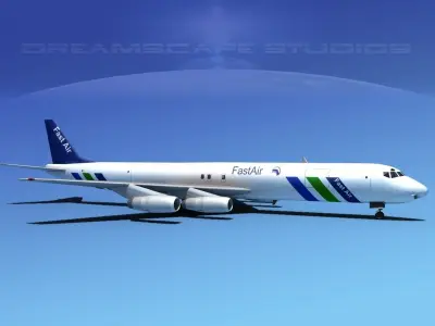 Douglas DC-8-63F Fast Air 3D model