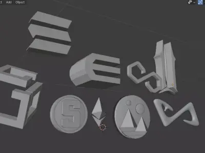 Metaverse coin cryptocurrency 3D model