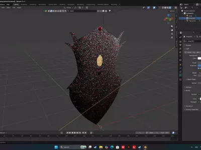  fantasy crystal shield game ready  PRB 3D model Low-poly 3D model