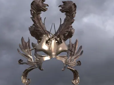 Baroque Elven Mask 3 3D model