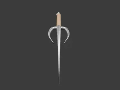 Sai stylet Low-poly 3D model