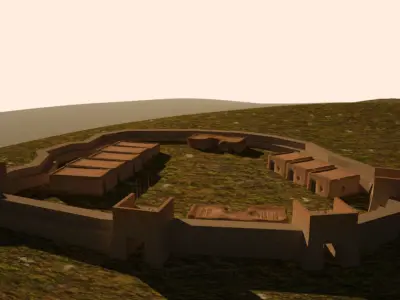 TROY I circular fortification 3D model
