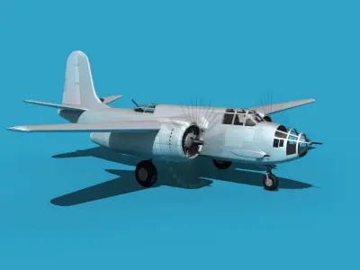 Douglas A-20E Havoc V00 3D model