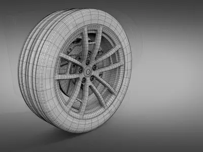 Car wheel 3D model