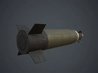 Katana Shell 155mm Low-poly 3D model