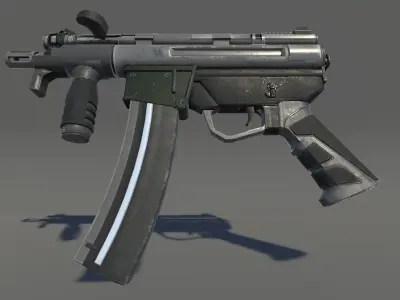 Zombie SMG Low-poly 3D model