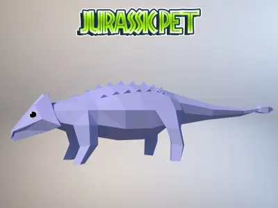 Ankylosaurus jurassic pet Low-poly 3D model
