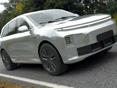 Compact SUV Pearl White 3D model