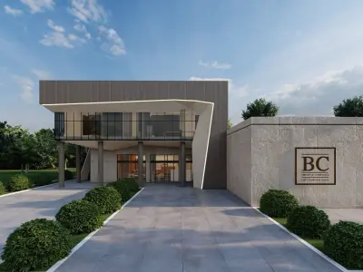 Modern Office Building Low-poly 3D model