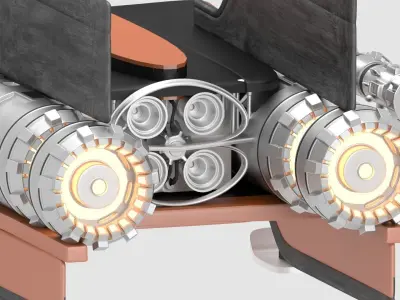 spaceship futuristic spacecraft 3D model