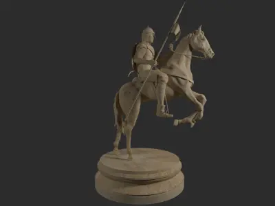 Cavalry Statue 3D model