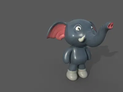 Cartoon Elephant 3D model