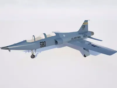 T-38 Talon Trainer Jet Low-poly 3D model