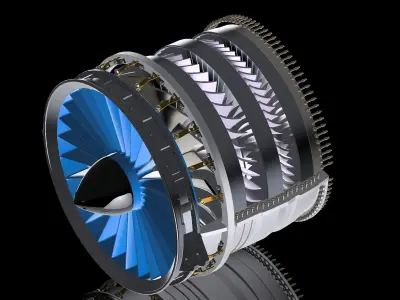 PRATT and WHITNEY F119 F135 Turbine Jet Engine 3D print model