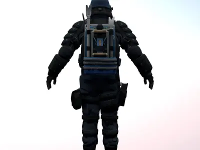 Agent from the game CSGO Cadet National Gendarmerie 3D model