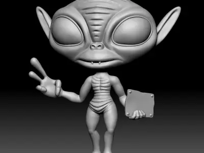 Alien Statue - 010 3D print model