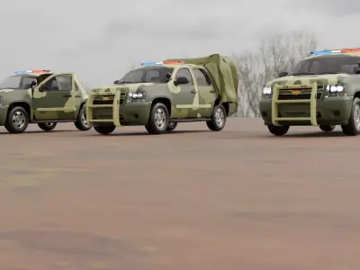 Realistic military vehicles ready for games and movies Low-poly 3D model